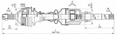 OPEN PARTS drs620100 -  Приводной вал